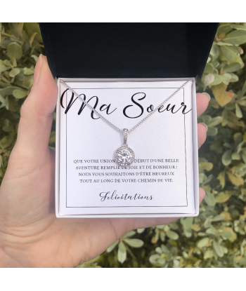 Cadeau de Mariage Soeur, Mariage Soeur Belle Soeur Amie BFF, Collier Cadeau De Mariage, Bijoux Cadeau De Mariage français