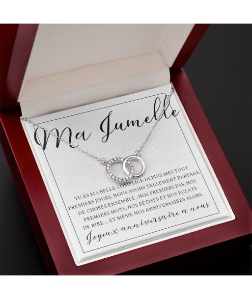 Cadeau Pour Jumelle, Cadeau Pour Jumelle Meilleure Amie Soeur BFF, Cadeau Anniversaire Ma Soeur Jumelle, Collier Pour Ma Soeur Paris Déstockage Promo