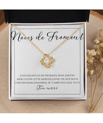 Cadeau Pour Femme, Cadeau Pour Épouse, Cadeau Anniversaire de Mariage, Cadeau 3 Ans De Mariage, Noces De Froment, Collier Bijoux Faites des économies