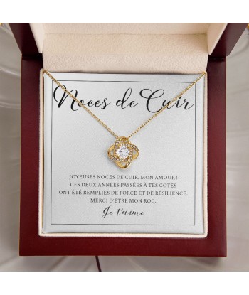 Cadeau Pour Femme, Cadeau Pour Épouse, Cadeau Anniversaire de Mariage, Cadeau 2 Ans De Mariage, Noces De Cuir, Collier Bijoux pas cher