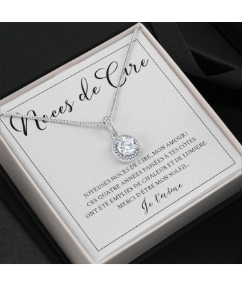 Cadeau Pour Femme, Cadeau Pour Épouse, Cadeau Anniversaire de Mariage, Cadeau 4 Ans De Mariage, Noces De Cire, Collier Bijoux livraison gratuite