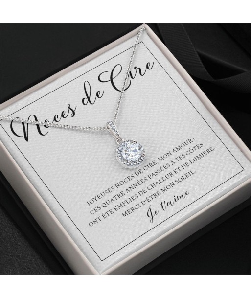 Cadeau Pour Femme, Cadeau Pour Épouse, Cadeau Anniversaire de Mariage, Cadeau 4 Ans De Mariage, Noces De Cire, Collier Bijoux livraison gratuite