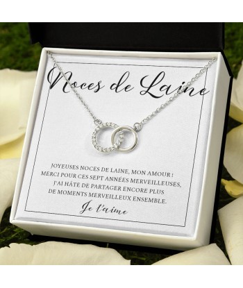 Cadeau Pour Femme, Cadeau Pour Épouse, Cadeau Anniversaire de Mariage, Cadeau 7 Ans De Mariage, Noces De Laine, Collier Bijoux Par le système avancé 