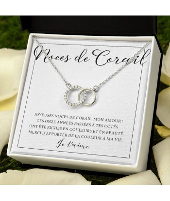 Cadeau Pour Femme, Cadeau Pour Épouse, Cadeau Anniversaire de Mariage, Cadeau 11 Ans De Mariage, Noces De Corail, Collier Bijoux commande en ligne