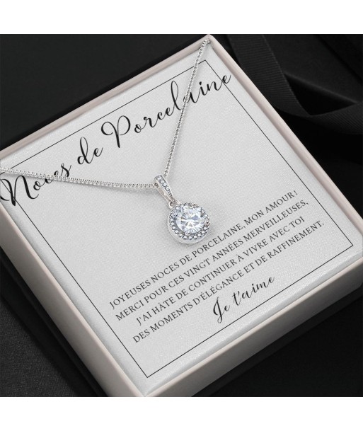 Cadeau Pour Femme, Cadeau Pour Épouse, Cadeau Anniversaire de Mariage, Cadeau 20 Ans De Mariage, Noces De Porcelaine, Collier Bijoux 2023