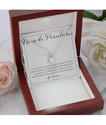 Cadeau Pour Femme, Cadeau Pour Épouse, Cadeau Anniversaire de Mariage, Cadeau 20 Ans De Mariage, Noces De Porcelaine, Collier Bijoux 2023