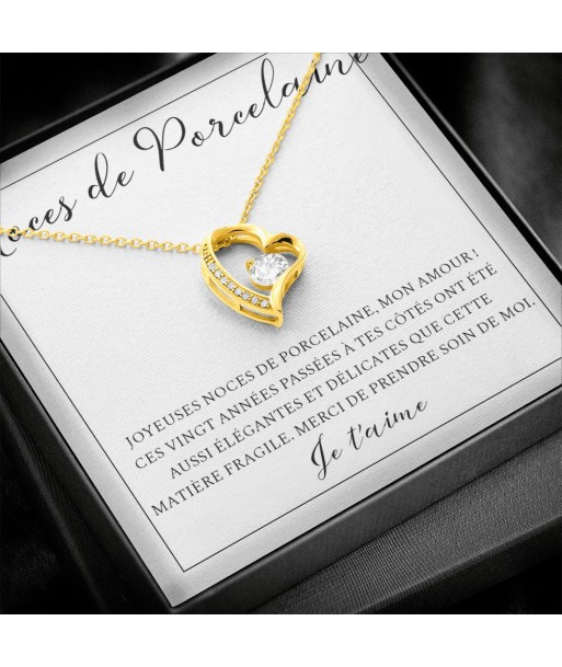 Cadeau Pour Femme, Cadeau Pour Épouse, Cadeau Anniversaire de Mariage, Cadeau 20 Ans De Mariage, Noces De Porcelaine, Collier Bijoux plus qu'un jeu 