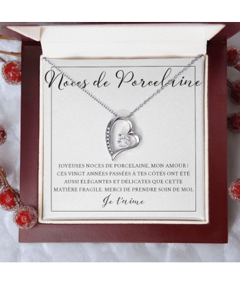 Cadeau Pour Femme, Cadeau Pour Épouse, Cadeau Anniversaire de Mariage, Cadeau 20 Ans De Mariage, Noces De Porcelaine, Collier Bijoux plus qu'un jeu 