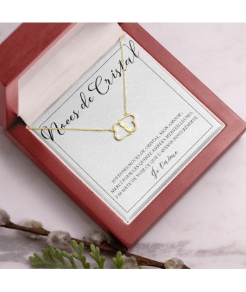 Cadeau Pour Femme, Cadeau Pour Épouse, Cadeau Anniversaire de Mariage, Cadeau 15 Ans De Mariage, Noces De Cristal, Collier Bijoux de l' environnement