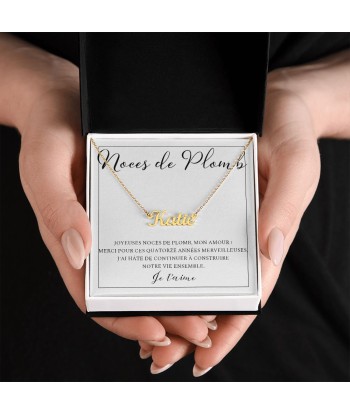 Cadeau Pour Femme, Cadeau Pour Épouse, Cadeau Anniversaire de Mariage, Cadeau 14 Ans De Mariage, Noces De Plomb, Collier Bijoux à prix réduit toute l'année