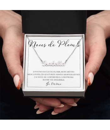 Cadeau Pour Femme, Cadeau Pour Épouse, Cadeau Anniversaire de Mariage, Cadeau 14 Ans De Mariage, Noces De Plomb, Collier Bijoux à prix réduit toute l'année