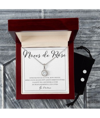 Cadeau Pour Femme, Cadeau Pour Épouse, Cadeau Anniversaire de Mariage, Cadeau 17 Ans De Mariage, Noces De Rose, Collier Bijoux pas chere