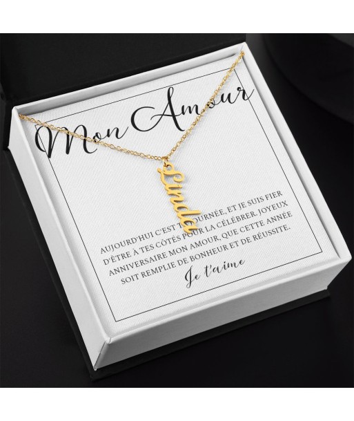 Cadeau Pour Femme, Cadeau Pour Épouse Copine Petite Amie, Cadeau Anniversaire Ma Femme, Collier Bijoux, Prénom Personnalisé destockage