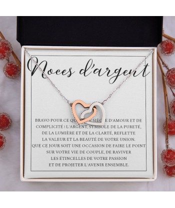 Cadeau Pour Maman, Cadeau Pour Parents, Cadeau Anniversaire de Mariage, Cadeau 25 Ans De Mariage, Noces D'Argent, Collier Bijoux Dans la société mordern