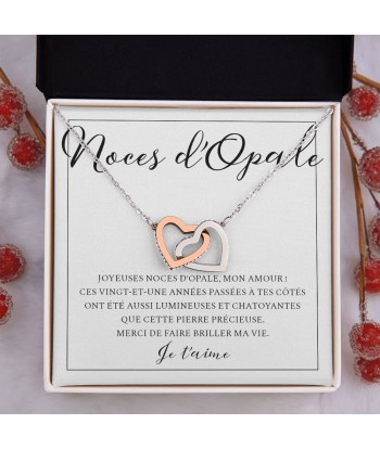 Cadeau Pour Femme, Cadeau Pour Épouse, Cadeau Anniversaire de Mariage, Cadeau 21 Ans De Mariage, Noces D'Opale, Collier Bijoux 2 - 3 jours ouvrés.