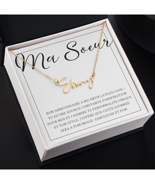 Cadeau Pour Soeur, Cadeau Pour Copine Meilleure Amie Soeur BFF, Cadeau Anniversaire Ma Soeur, Collier Bijoux, Prénom Personnalisé en ligne des produits 