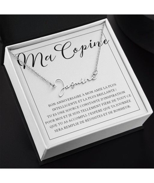 Cadeau Pour Amie Copine, Cadeau Pour Amie Meilleure Amie Soeur BFF, Cadeau Anniversaire Amie, Collier Bijoux, Prénom Personnalisé Comparez plus de prix