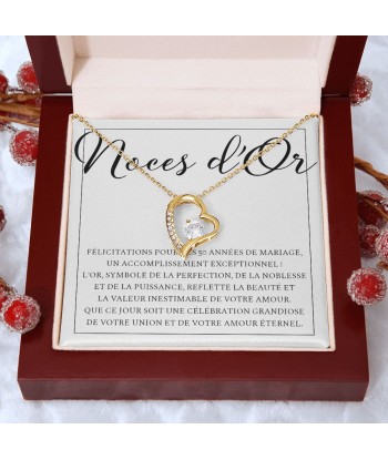 Cadeau Pour Maman Mamie, Cadeau Pour Parents, Cadeau Anniversaire de Mariage, Cadeau 60 Ans De Mariage, Noces D'Or, Collier Bijoux Dans la société mordern