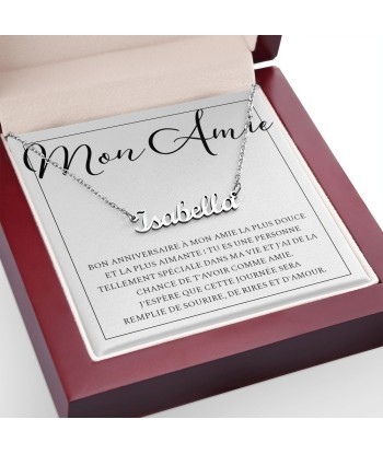 Cadeau Pour Amie Copine, Cadeau Pour Amie Meilleure Amie Soeur BFF, Cadeau Anniversaire Amie, Collier Bijoux, Prénom Personnalisé meilleur choix