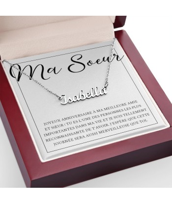 Cadeau Pour Soeur, Cadeau Pour Copine Meilleure Amie Soeur BFF, Cadeau Anniversaire Ma Soeur, Collier Bijoux, Prénom Personnalisé en ligne des produits 