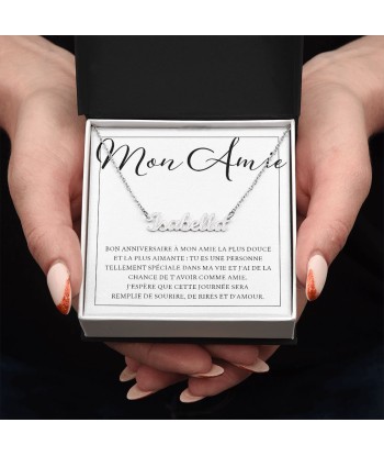 Cadeau Pour Amie Copine, Cadeau Pour Amie Meilleure Amie Soeur BFF, Cadeau Anniversaire Amie, Collier Bijoux, Prénom Personnalisé meilleur choix