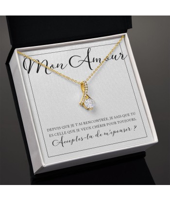 Demande En Mariage, Veux-Tu M'Épouser ? Collier Cadeau Demande En Mariage, Cadeau Fiançailles, Bijoux Cadeau De Mariage Vous souhaitez 