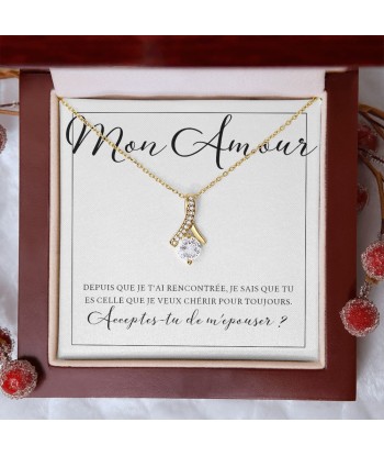 Demande En Mariage, Veux-Tu M'Épouser ? Collier Cadeau Demande En Mariage, Cadeau Fiançailles, Bijoux Cadeau De Mariage Vous souhaitez 