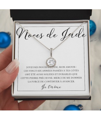 Cadeau Pour Femme, Cadeau Pour Épouse, Cadeau Anniversaire de Mariage, Cadeau 26 Ans De Mariage, Noces De Jade, Collier Bijoux france