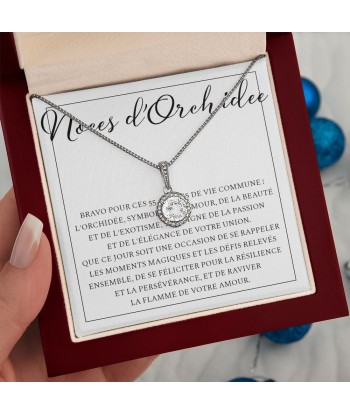 Cadeau Pour Maman Mamie, Cadeau Pour Parents, Cadeau Anniversaire de Mariage, Cadeau 55 Ans De Mariage, Noces D'Orchidée, Collier Bijoux s'inspire de l'anatomie humaine