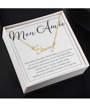 Cadeau Pour Amie Copine, Cadeau Pour Amie Meilleure Amie Soeur BFF, Cadeau Anniversaire Amie, Collier Bijoux, Prénom Personnalisé Jusqu'à 80% De Réduction