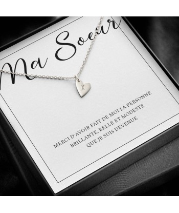 Cadeau Pour Soeur, Cadeau Pour Copine Meilleure Amie Soeur BFF, Cadeau Anniversaire Ma Soeur, Collier Pour Ma Soeur, Bijoux Pour Ma Soeur, Personnalisé Gravure Vous souhaitez 