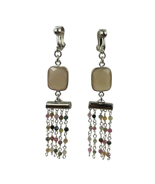 BOUCLES D'OREILLES CLIPS UTTANASANA ARGENT solde