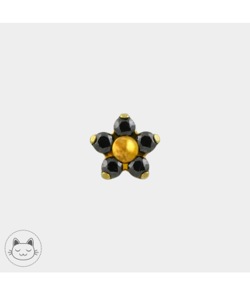 NeoMetal - Flower - Zircon noir votre