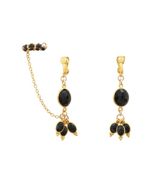 Boucles d'oreilles Clips avec ear cuff-Bangalore- onyx prix pour 