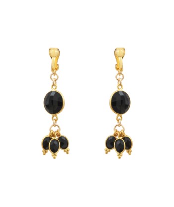 Boucles d'oreilles clips Pondichéry- onyx Toutes les collections ici