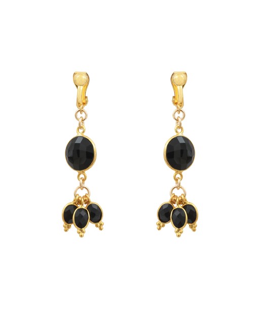 Boucles d'oreilles clips Pondichéry- onyx Toutes les collections ici