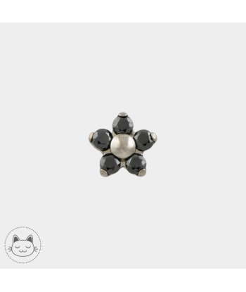 NeoMetal - Flower - Zircon noir votre