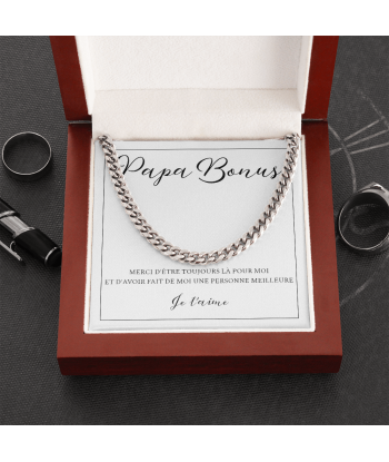 Cadeau Fête Des Pères, Cadeau Pour Papa Bonus, Cadeau Anniversaire Beau Papa Beau Père, Collier Pour La Fête Des Pères pas cher 