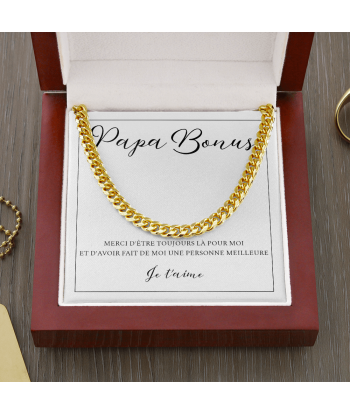 Cadeau Fête Des Pères, Cadeau Pour Papa Bonus, Cadeau Anniversaire Beau Papa Beau Père, Collier Pour La Fête Des Pères pas cher 