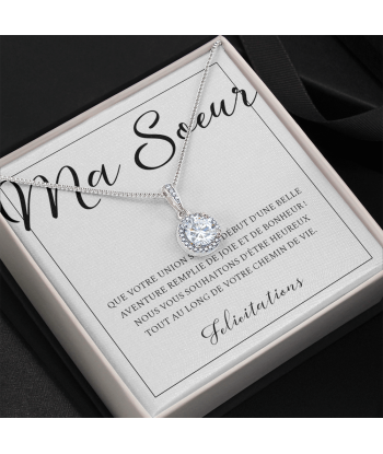 Cadeau de Mariage Soeur, Mariage Soeur Belle Soeur Amie BFF, Collier Cadeau De Mariage, Bijoux Cadeau De Mariage l'évolution des habitudes 