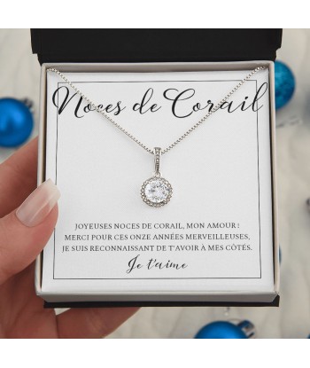 Cadeau Pour Femme, Cadeau Pour Épouse, Cadeau Anniversaire de Mariage, Cadeau 11 Ans De Mariage, Noces De Corail, Collier Bijoux de la marque