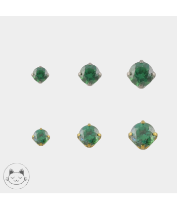 NeoMetal - Cabochon prong - Zircon Vert la chaussure