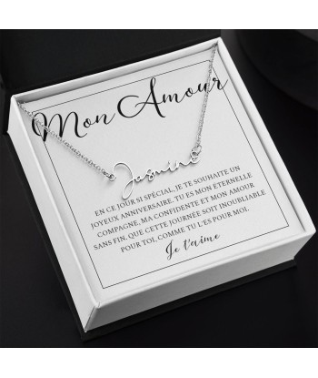 Cadeau Pour Femme, Cadeau Pour Épouse Copine Petite Amie, Cadeau Anniversaire Ma Femme, Collier Bijoux, Prénom Personnalisé du meilleur 