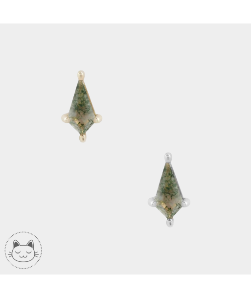 Buddha Jewelry - Mini Soho - Kite Cut Moss Agate En savoir plus